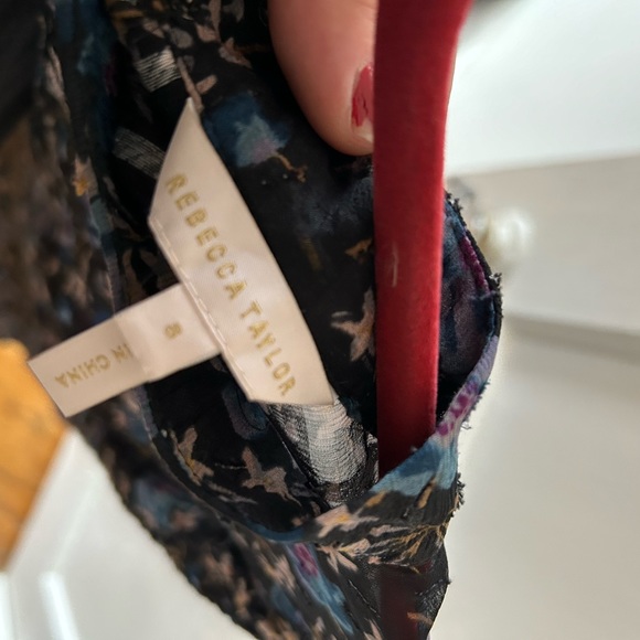 Rebecca Taylor designer silk & cotton floral dress size 8 BRAND NEW WITH TAGS - Picture 6 of 10